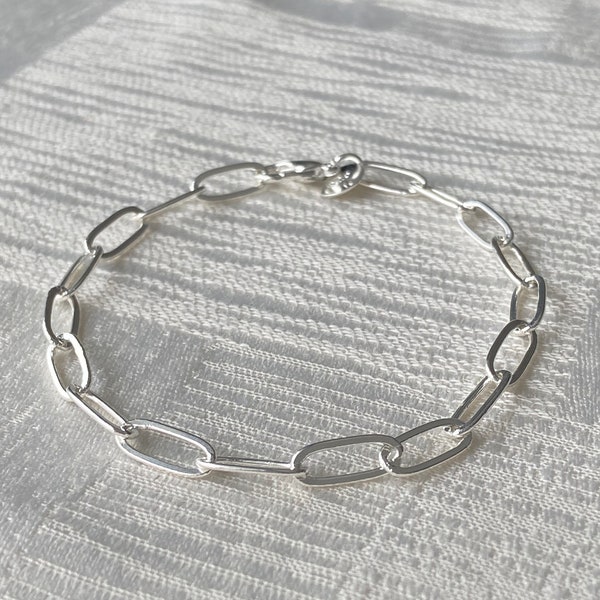 Silver Paperclip Bracelet