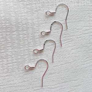 French Hook Ear Wire With Bead 19x18mm Silver Plated (10-Pcs)