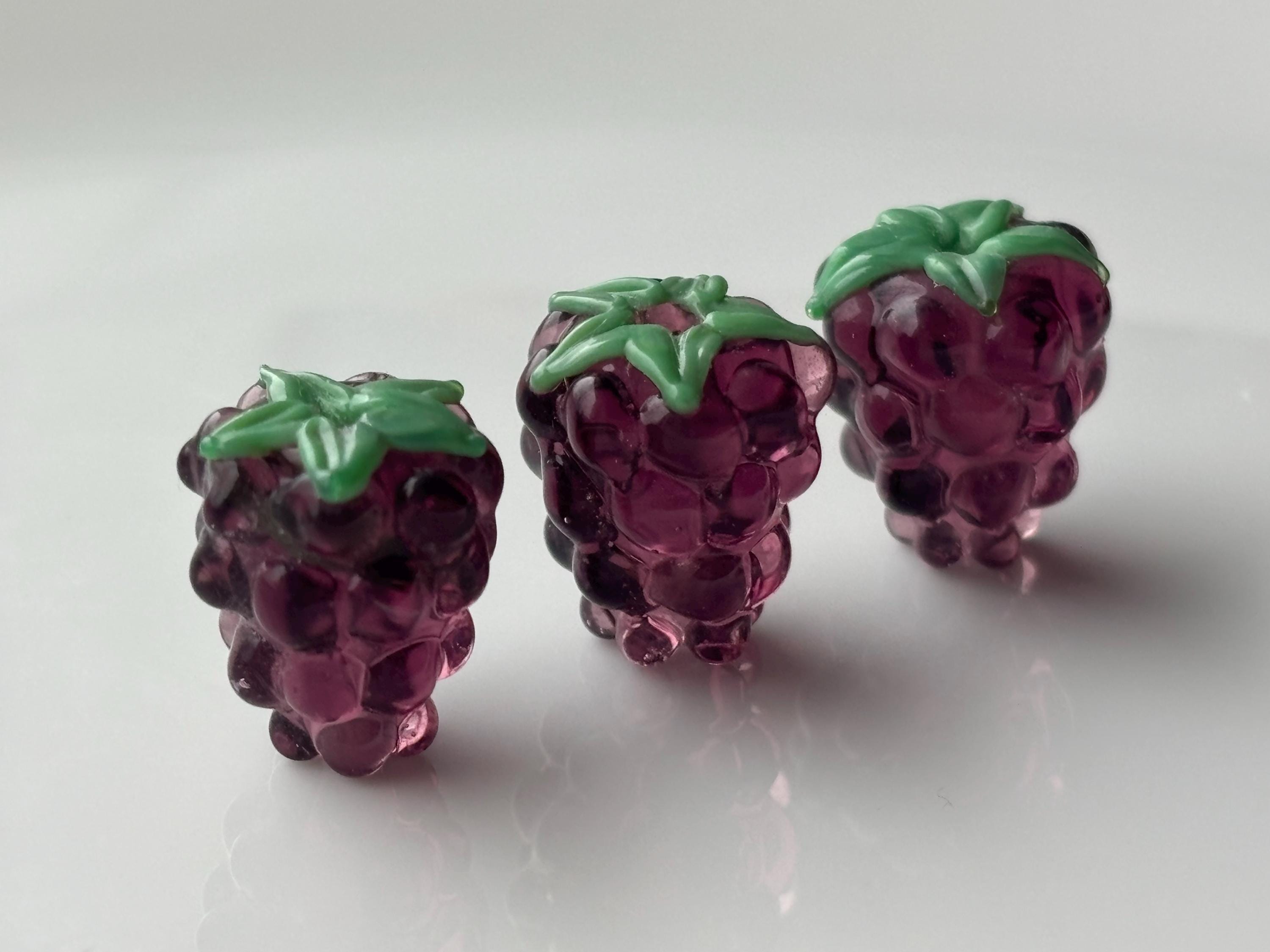 Purple Glass Raspberry Beads - Etsy