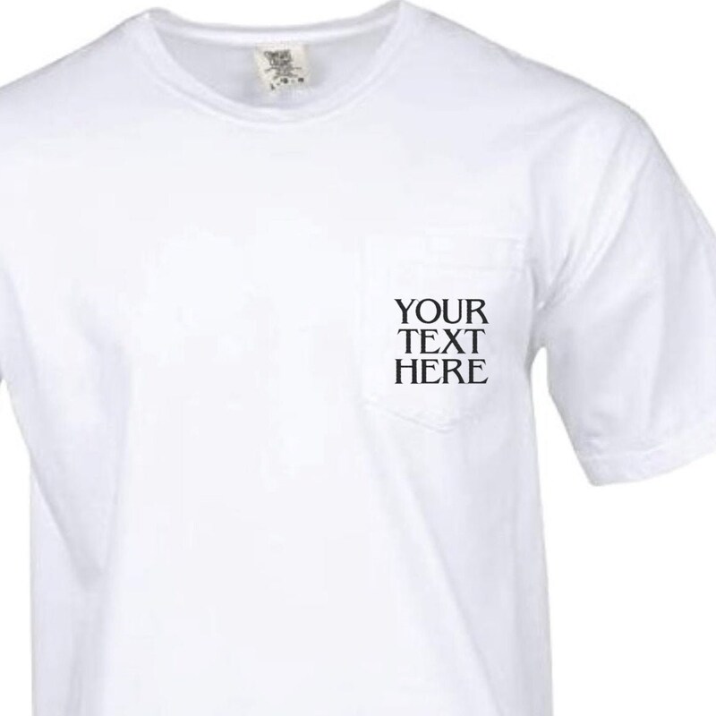 Monogram Pocket Tee - Etsy