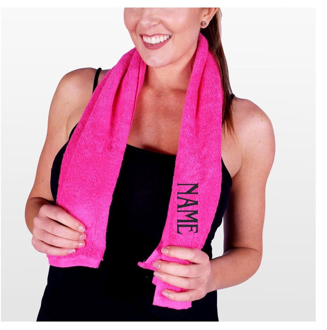 Embroidered Personalized Gym Towel, Custom Monogram Gym Towel, 100 