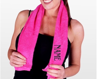 Embroidered Personalized Gym Towel, Custom Monogram Gym Towel, 100 % Turkish Cotton Gym Towel, Fitness Towel, Embroidered Fitness Gym Towel