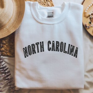 Unisex Customized Embroidered State Name Crewneck Sweatshirt, Custom State Sweater, Personalized State Name Sweatshirt, State Name Sweater