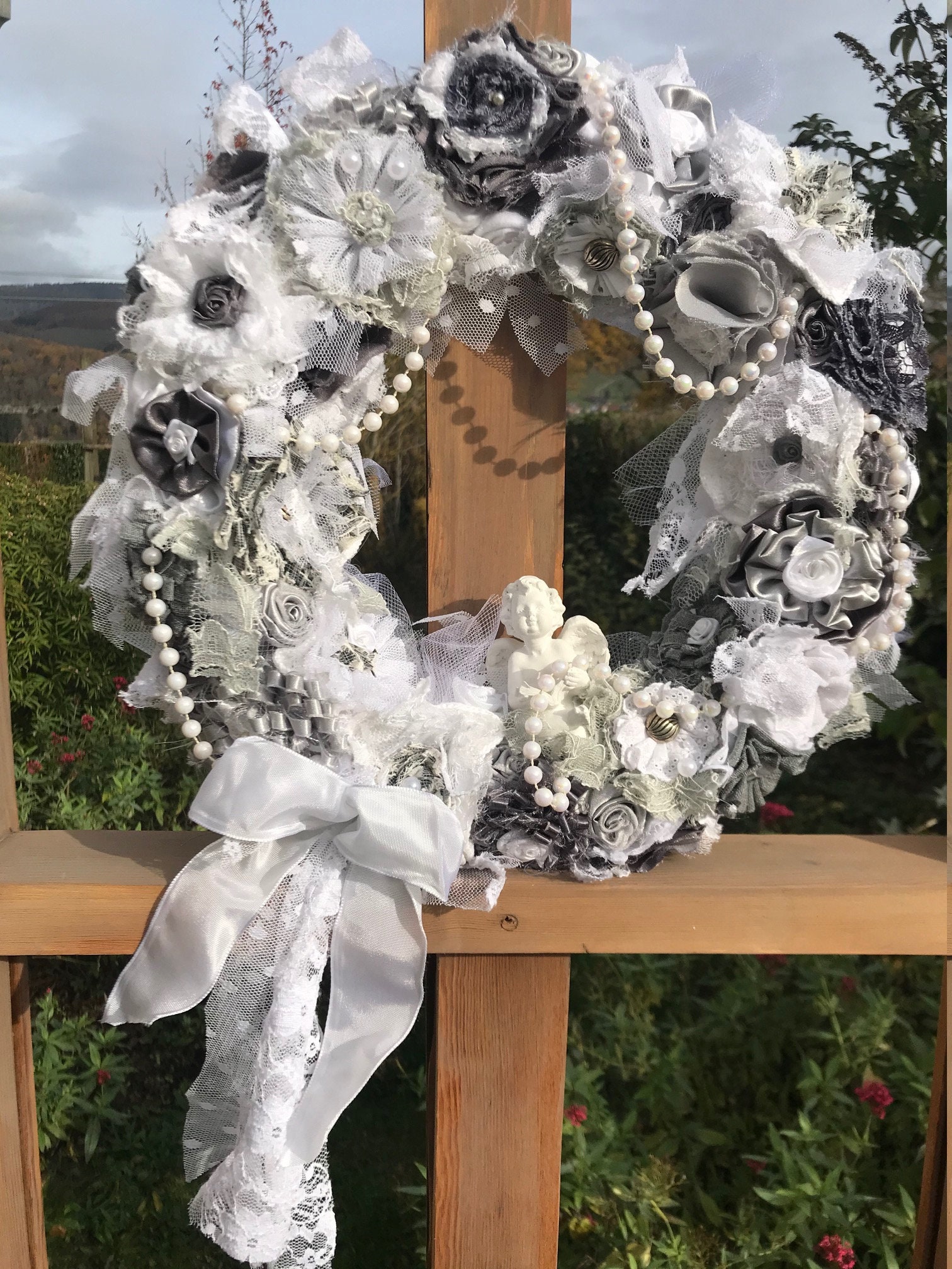 Couronne Shabby Noël, Fait Main, Artisanat Français