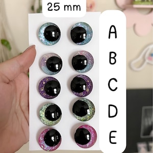 Hand Painted Safety Eyes • Crochet Amigurumi Sinker Eyes