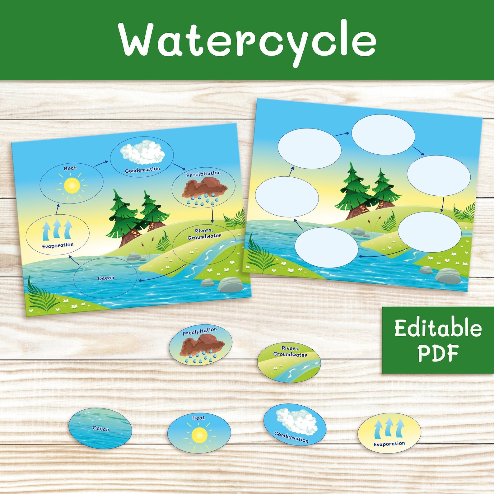 the water cycle activity for kids velcro montessori