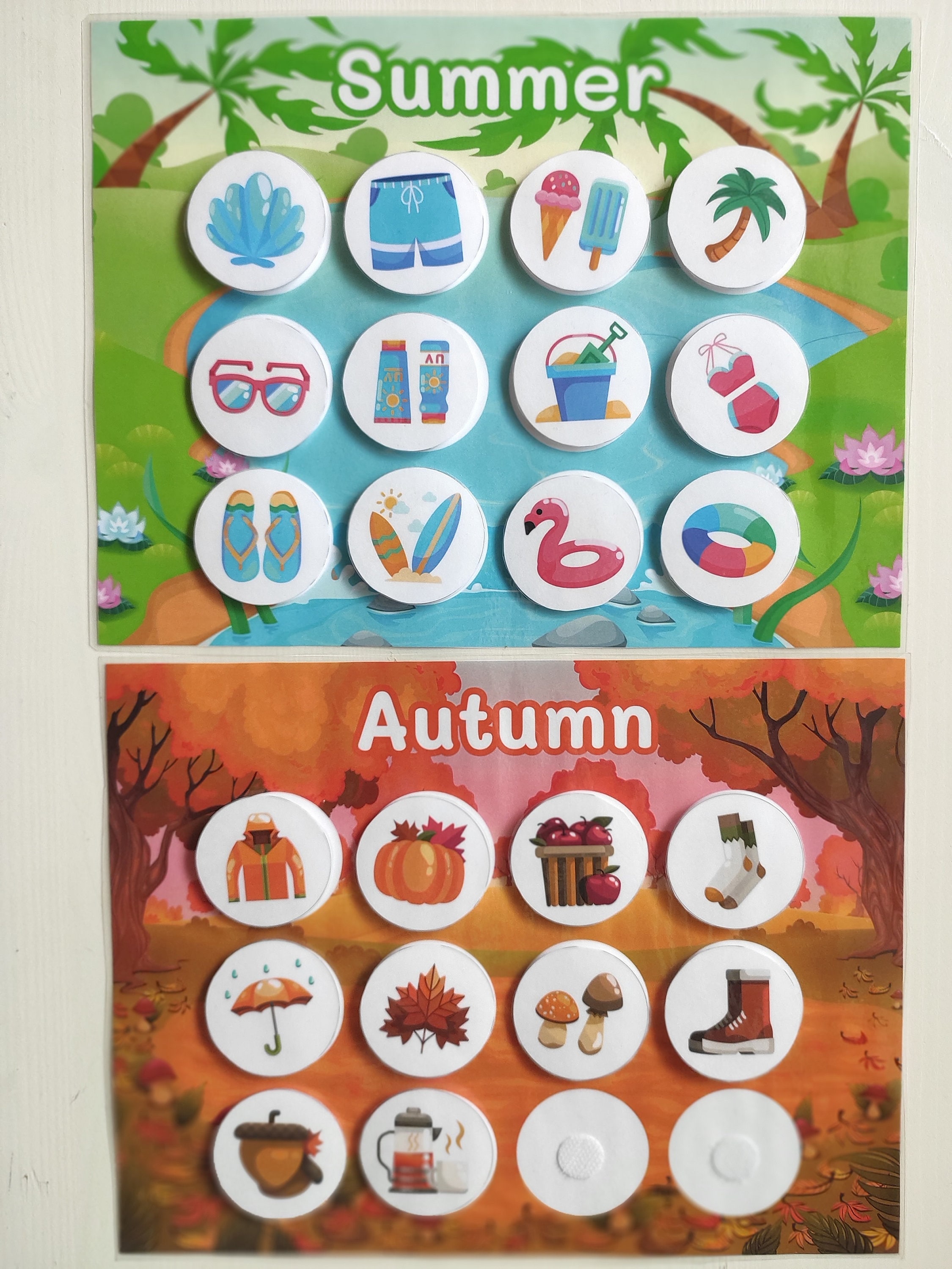 Four Seasons Sorting Activity Sort by season worksheet for Etsy