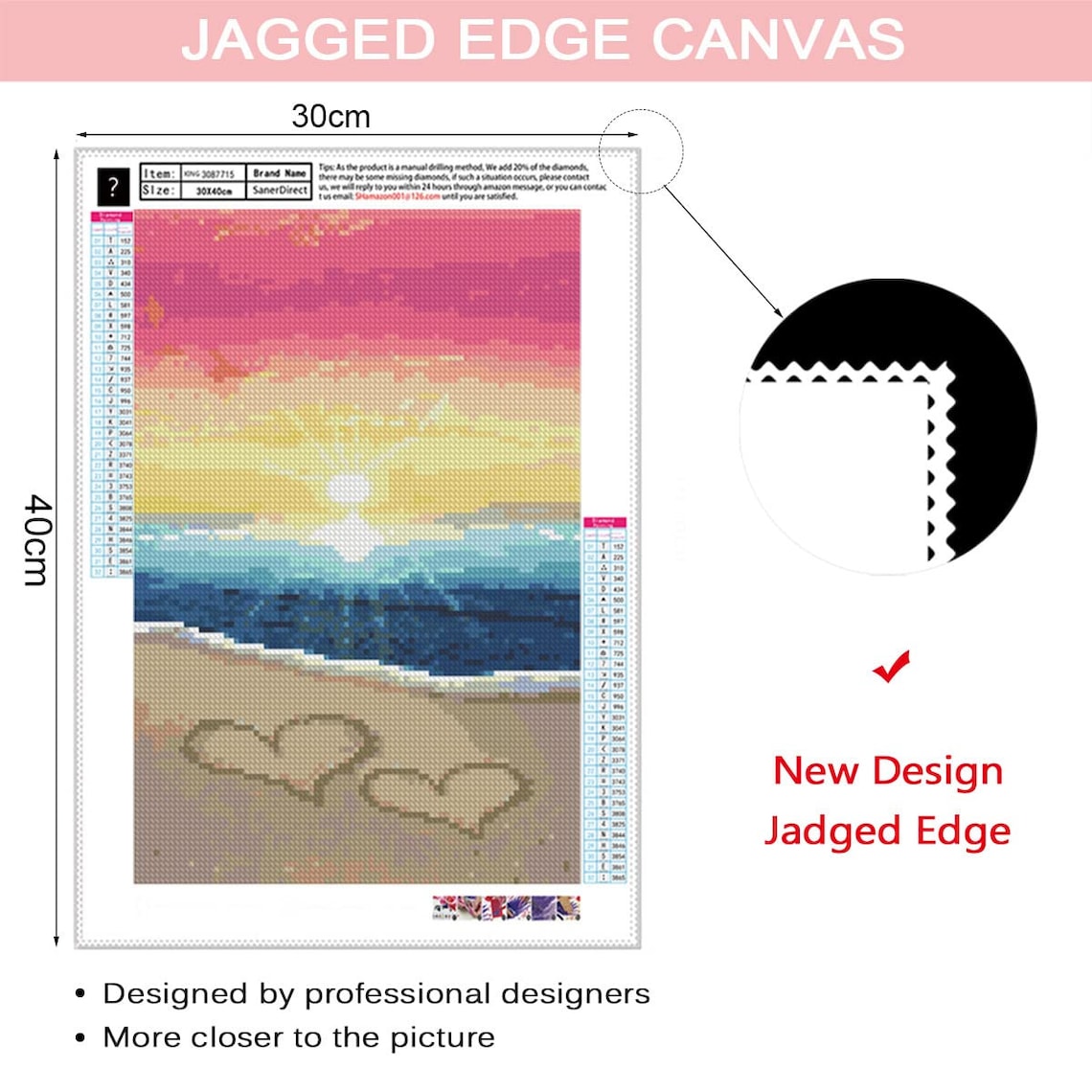 Diamond Painting Kit Beach Love Round Drills Painting With Etsy