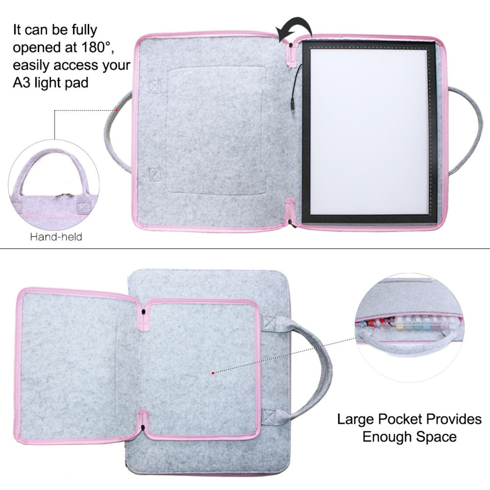 A2/A3/A4 Light Pad Handheld Protective BagDiamond Painting Etsy