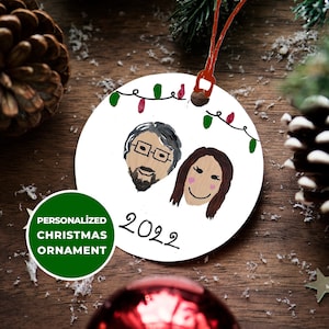 Gepersonaliseerde kerstversieringen - klei ronde ster - kerstcadeau familie - boomdecoratie -2022 Kerstversiering ornament - kerstmis - kerstversiering