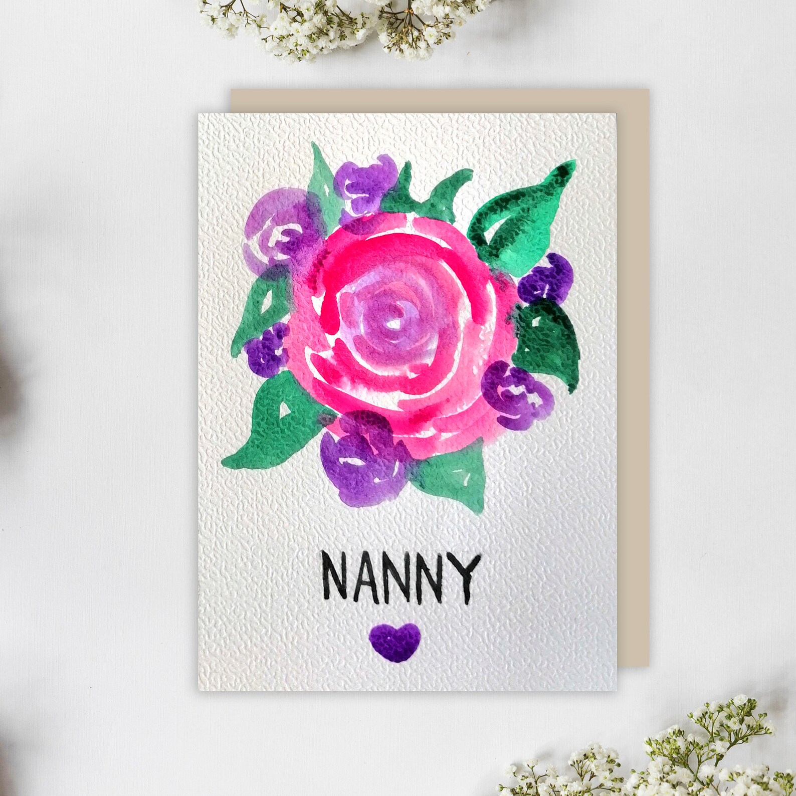 Mother's Day Card Nanny's Birthday Card Floral | Etsy