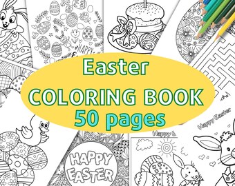 Download Easter Activity Book Easter Printables Pdf Spring Worksheets For Kids Easter Coloring Book Spring Coloring Pages Busy Bag Preschool Binder Toys Toys Games