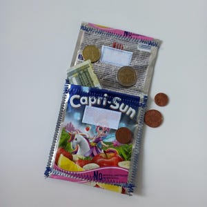 Cartera Capri Sun Cartera Fairy Drink B upcycling cartera ecológica sostenible mujeres hombres bolsillo del pantalón Velcro cierre bolsa en el pecho