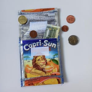 Cartera Capri Sun Cartera Safari Fruits upcycling cartera ecológica sostenible mujeres hombres bolsillo pantalón Velcro cierre bolsa en el pecho