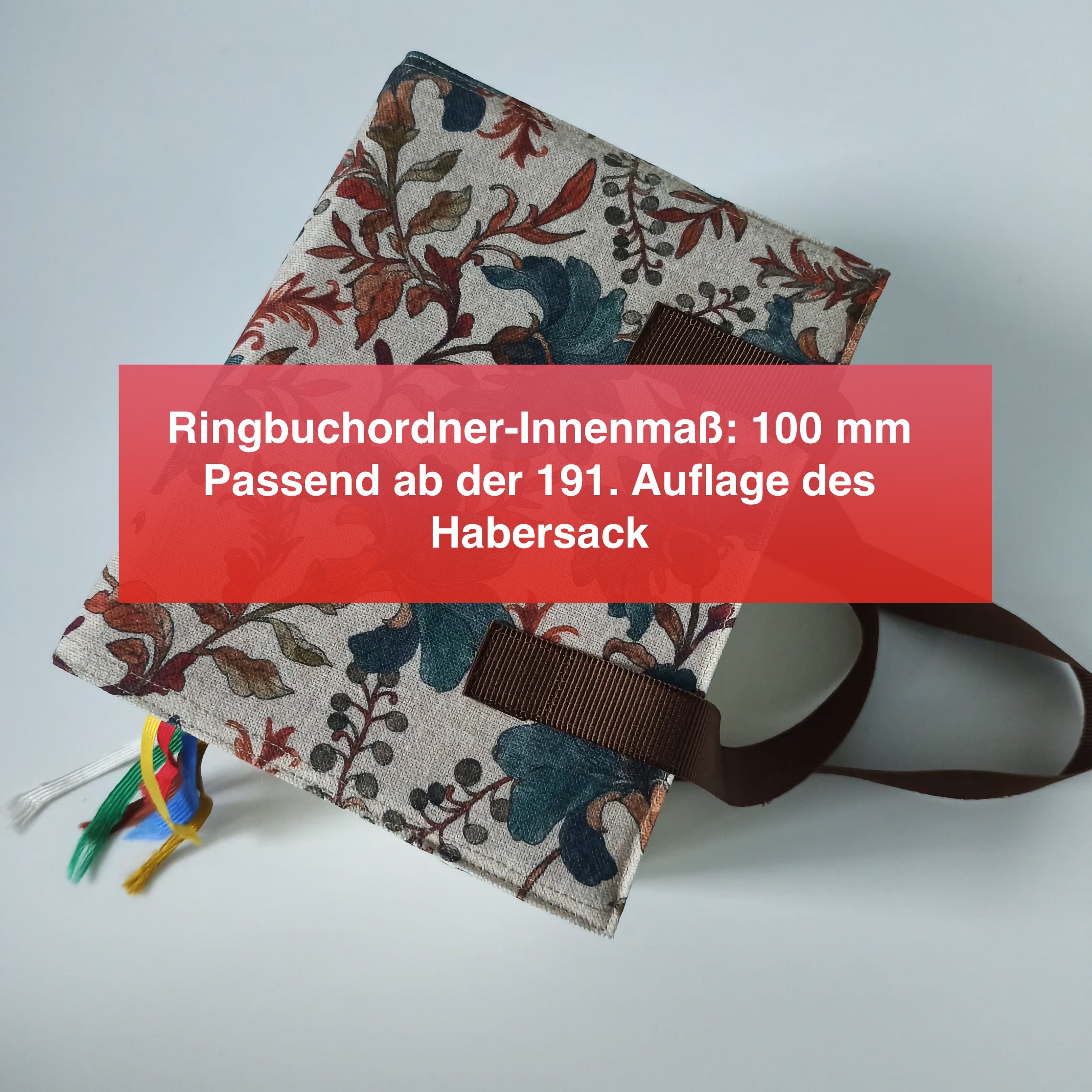 Habersack-Tasche Braun/Blumen Umschlag 100mm Deutsche Gesetz