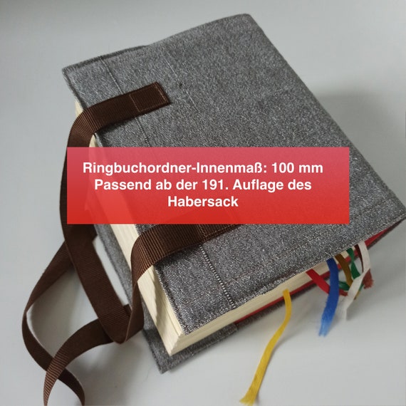 Habersack Bag GRAY BROWN Cover 100 Mm German Laws Text Collection