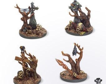 4 Gravesites tokens - Printed - Gork&#39;s Sculpts