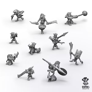 10 Small goblins - Imprimées - Gork&#39;s Sculpts