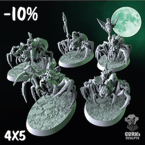 20 Goblins on Spider - Printed - Gork&#39;s Sculpts