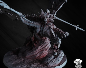 Vampire on Zombie Dragon - Printed - Gork&#39;s Sculpts