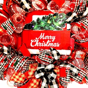 Merry Christmas Truck Wreath