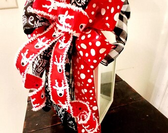 Christmas reindeer bow