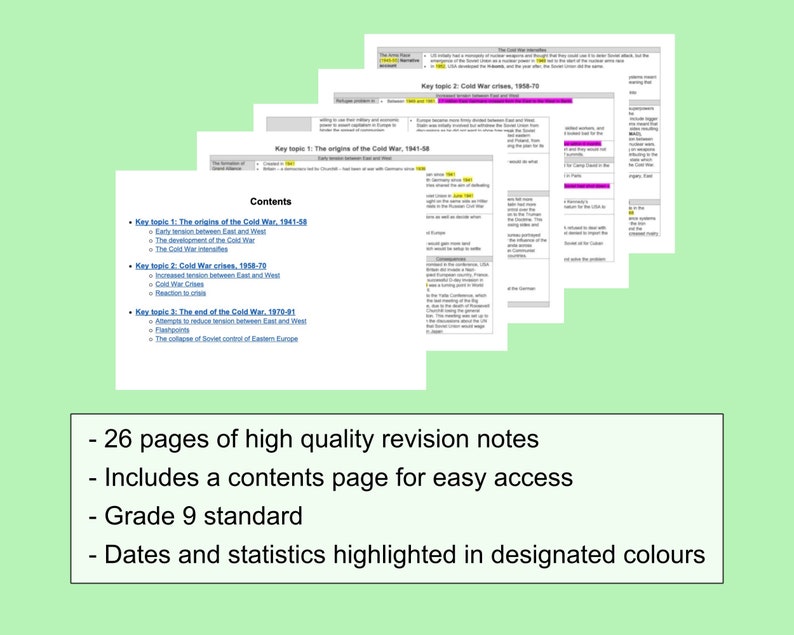 Edexcel History GCSE Revision Notes: Superpower Relations and the Cold ...
