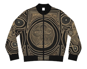 Ascension Teachings Spiritual Art Bomber Jacket | Energetic Consciousness Design