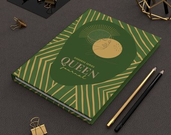 Self Love Hardcover Green Queen Journal I love Myself Goddess Series, Hard cover, Ruled Line Journal, Journal NoteBook, Artsy Journal, Gift
