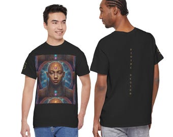Sacred Inner Vision - Third Eye Awakening Cosmic Soul | Spiritual Psychedelic Art Unisex Heavy Cotton Tee