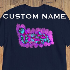 Custom Graffiti Nombre Camiseta, Camisa Personalizada, Camisa Personalizada, Camisa De Graffiti, Camisa de nombre personalizado, Camisa de arte carta, Camisa de regalo de Navidad,