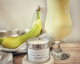 Homemade Candle Banana Milkshake Soy Tin Candle 100ml