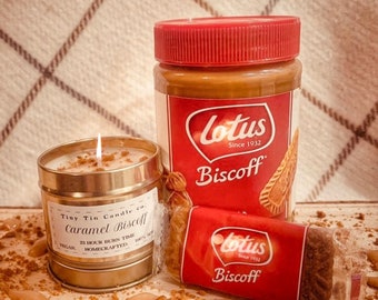Homemade Candle Caramel Biscoff Soy Candle Tin 100ml
