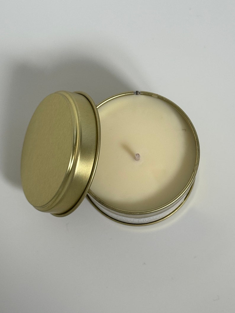 Homemade Candle Hot Cross Bun Scented Soy Tin Candle 100ml Perfect Easter Gift image 3