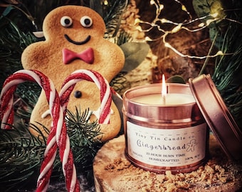 Gingerbread Christmas Tin Soy Candle 100ml
