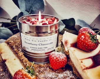 Strawberry Cheesecake Soy Tin Candle 100ml