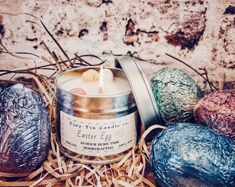 Homemade Candle Easter Egg Scented Soy Candle Tin 100ml Perfect Easter Gift