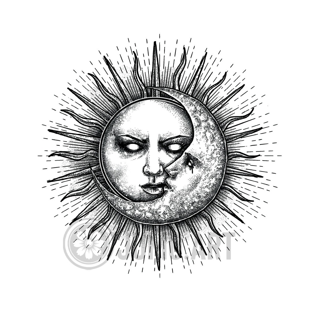 Sun & Moon. Art Print (8x8