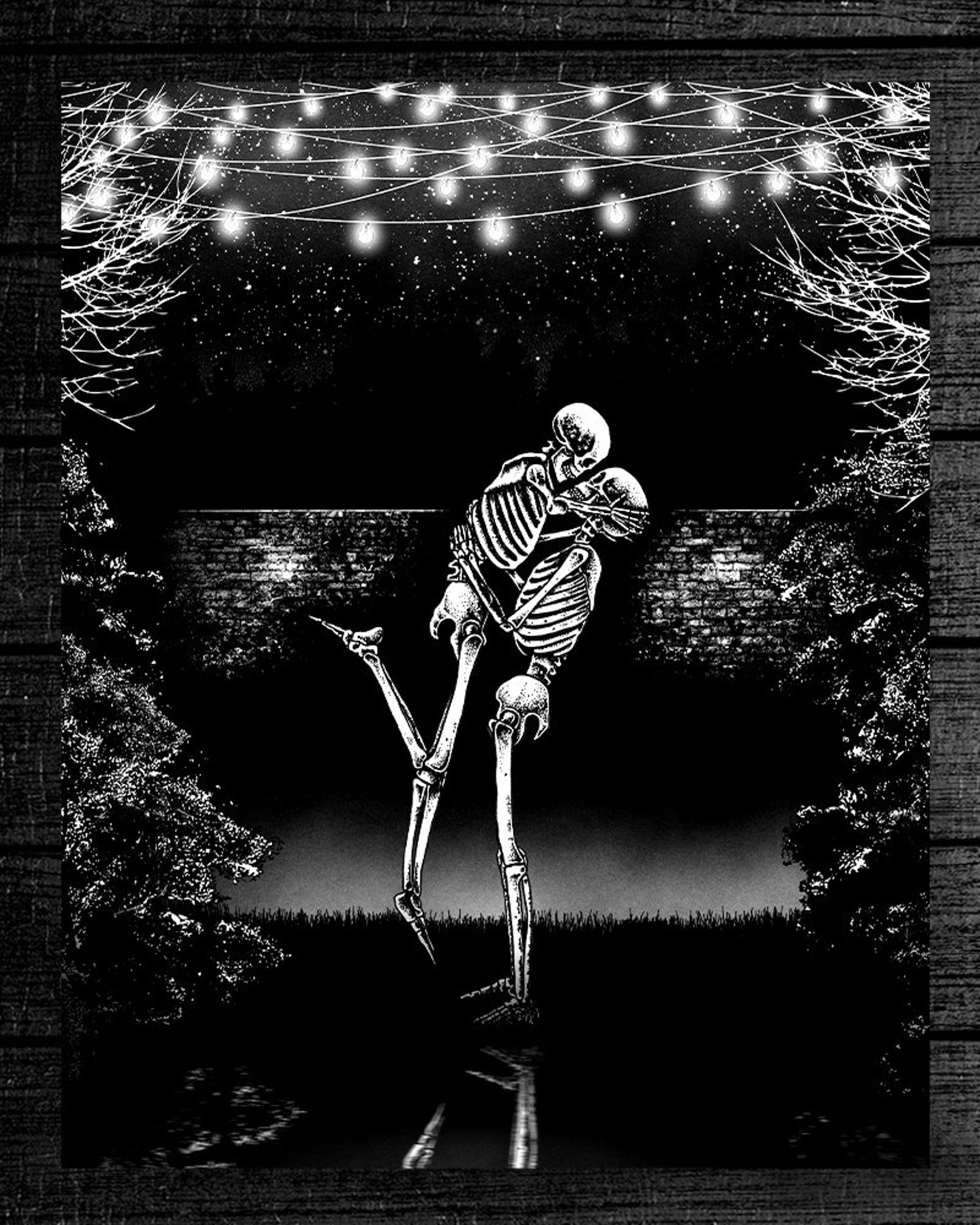 Can You Fall In Love With A Skeleton Unconditional. Art Print. Skeleton Couple Love Romance - Etsy
