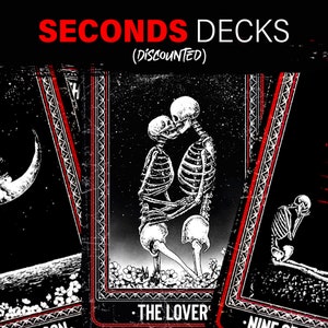 SECONDES. Le jeu de tarot The Bones Arcana (cartes uniquement). Pont à prix réduit. Cartes imparfaites.
