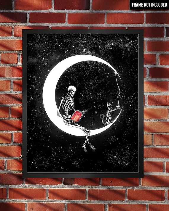 リチャードスペンサー　Moon Cat 版画 Cat And Crescent Moon 6