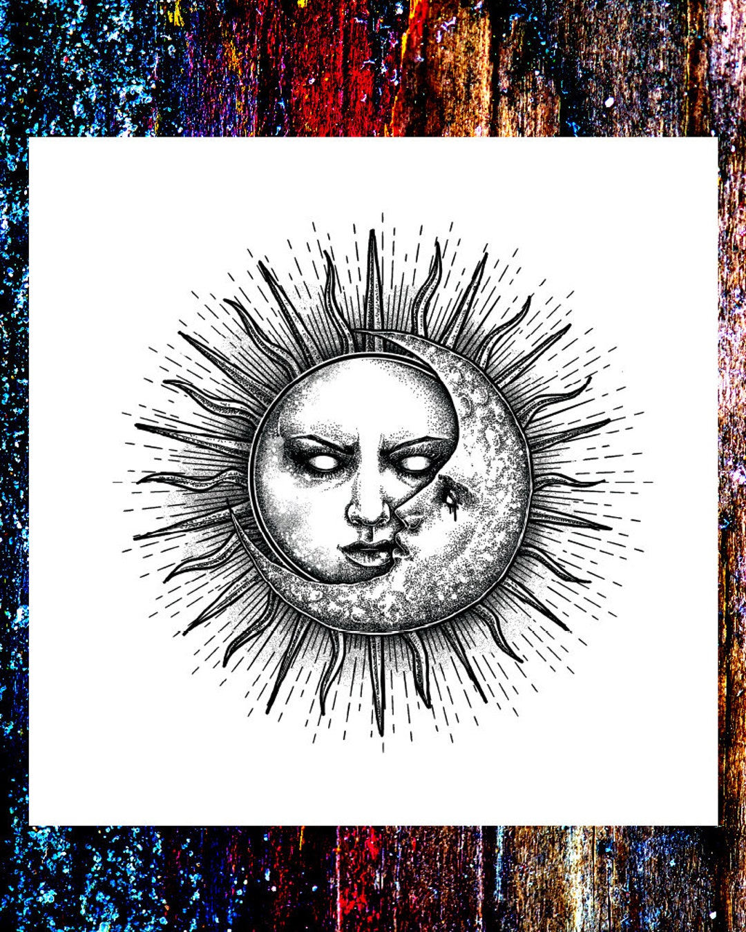 Sun & Moon. Art Print (8x8