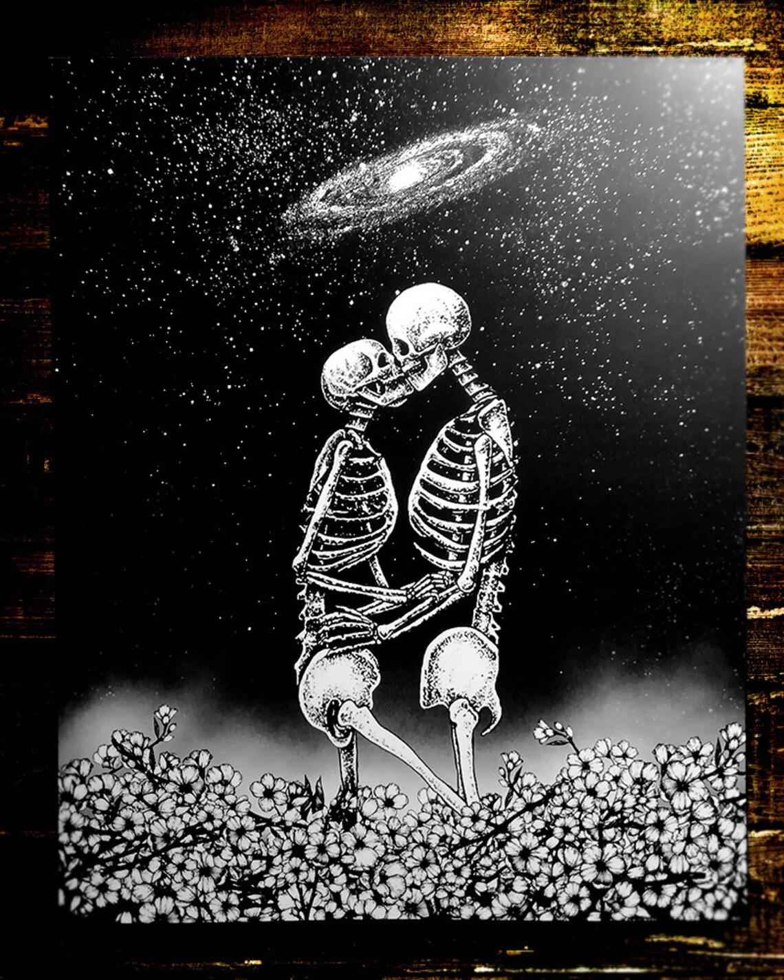 The Lovers. Art Print 8x10. Skeleton Romantic Etsy