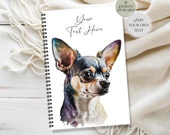 Personalised Chihuahua Notebook/Notepad | Gift for Chihuahua Lover | Dog Notebook | Gift for Friend/Student/Teacher