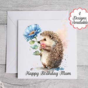 Carte d'anniversaire mignonne de hérisson | Texte modifiable | carte de voeux personnalisée | Cadeau pour les amateurs de hérisson