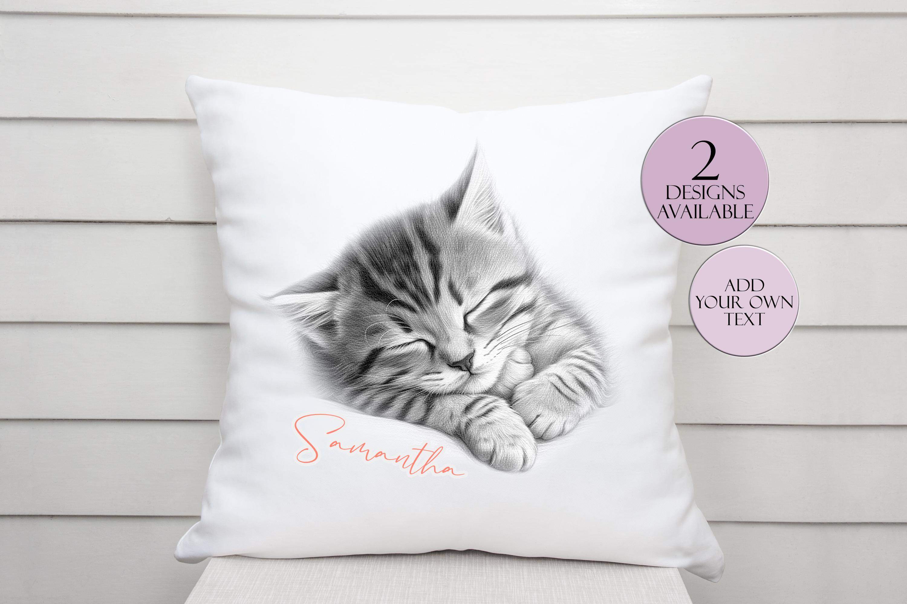 Cat Print Cushion UK