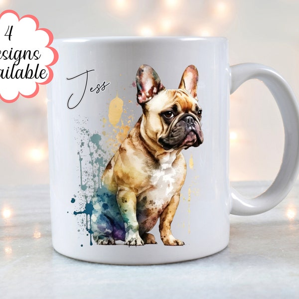 Gepersonaliseerde Franse Bulldog Mok - Hondenliefhebber Cadeau - Bulldog Koffiekopje - Cadeau voor haar - Frenchie Cadeau