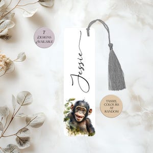 Metal Monkey Bookmark - Large Custom-Made Tassel Bookmark - Book Lover's Gift - Travel Companion.