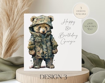 Army Passing Out Congratulations Card – Custom Soldier Graduation - Personalised Birthday Card for Military - Coaster Available