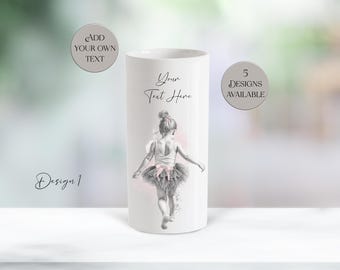 Personalised Ballet Dancer Vase | Ballet Flower Pot | Dance Lover Gift | Ballet Teacher Gift | Ceramic Vase